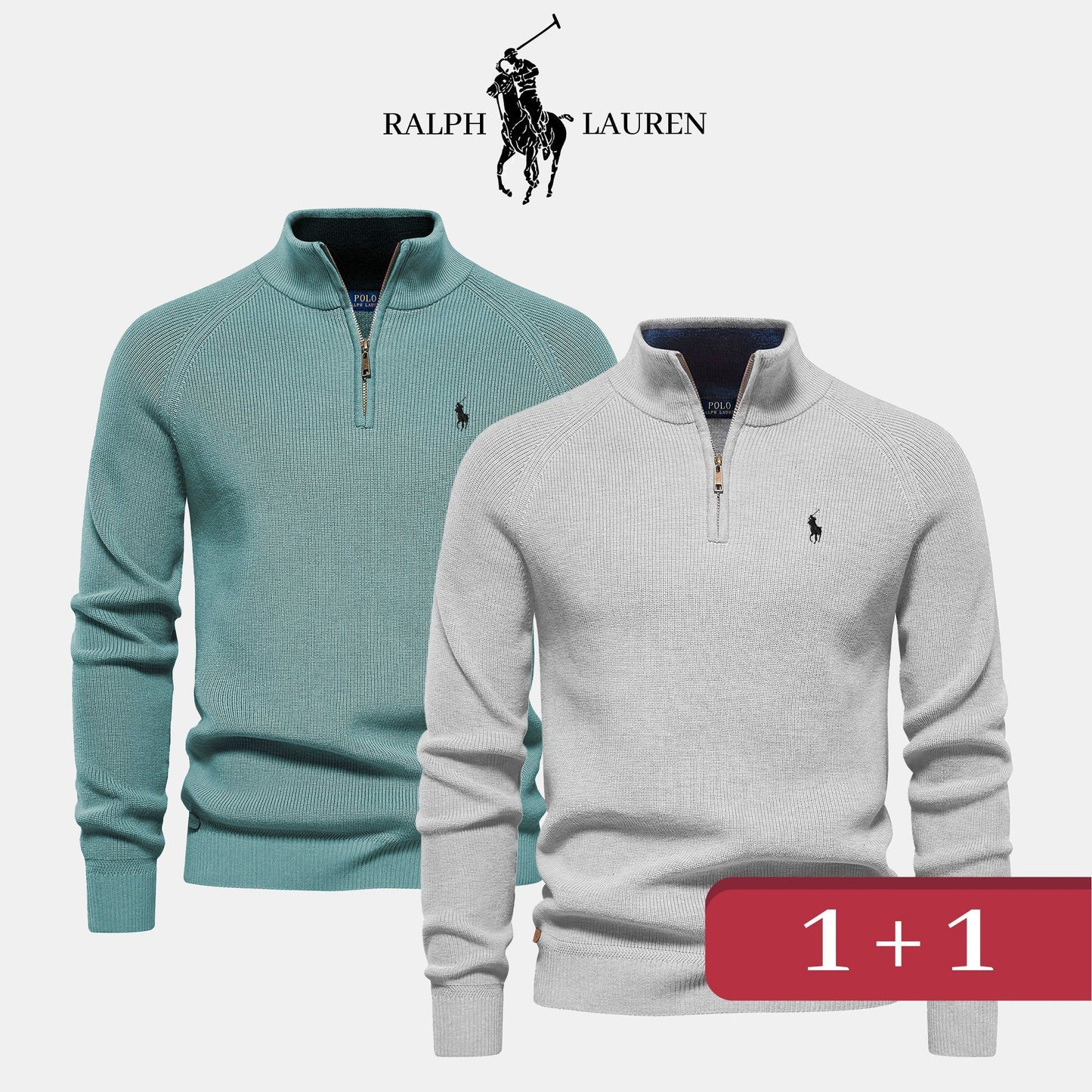 Pull Col Zippé R&L 1+1 (DÉSTOCKAGE)