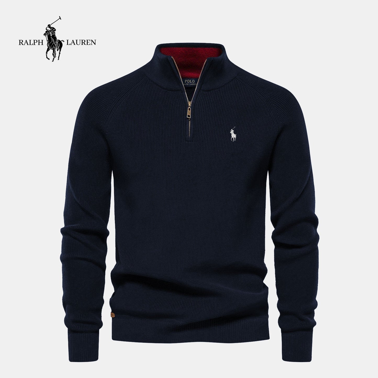 Maglione con zip al collo R&L (SALDI)