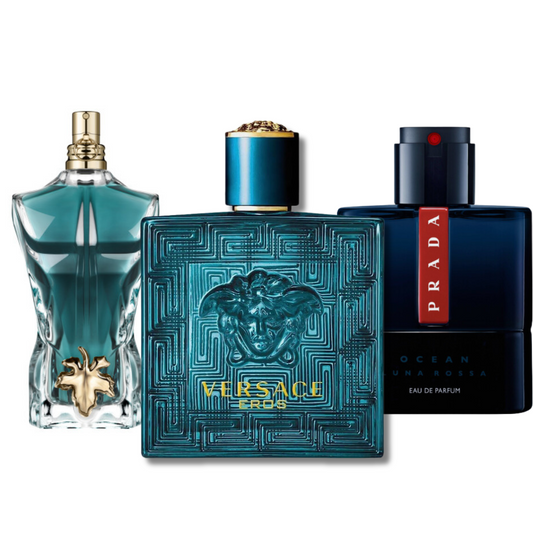 Cofanetto con 3 Fragranze: Prada Luna Rossa, Versace Eros e Le Beau (Eau de Parfum) - 100 ml